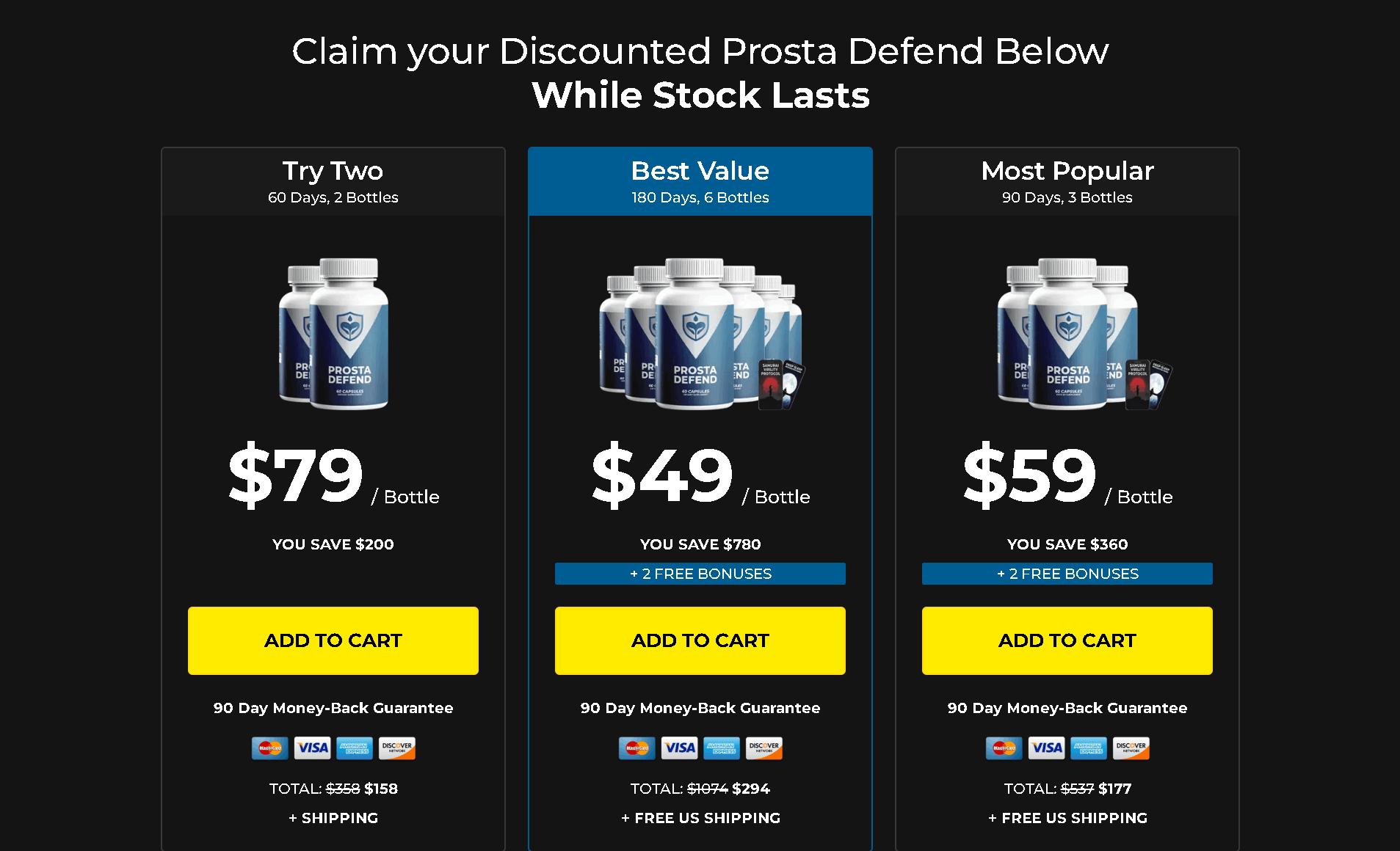 Prosta Defend Order Page